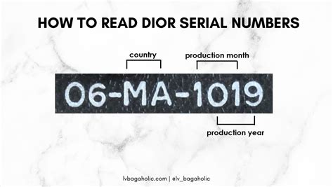 christian dior date code